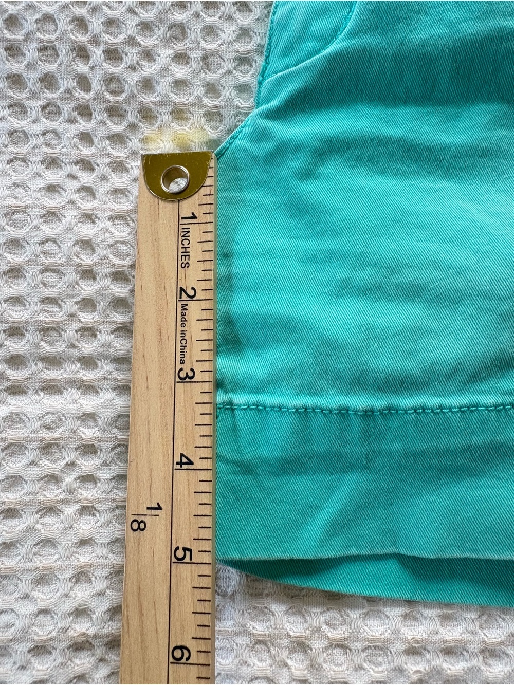 Womens Teal Chino Shorts - Stretch Midi Size 8, 5” inseam - Summer Casual - Picture 11 of 11